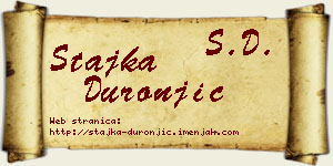 Stajka Duronjić vizit kartica